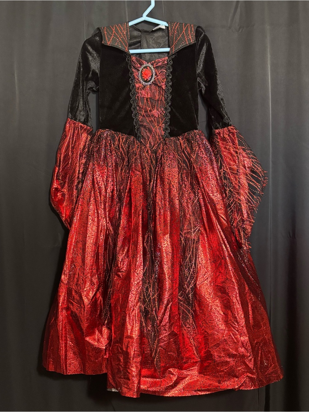Spirit Scarlet 3T-4T Red Black Girls Gothic Vampire Halloween Dress -No headband